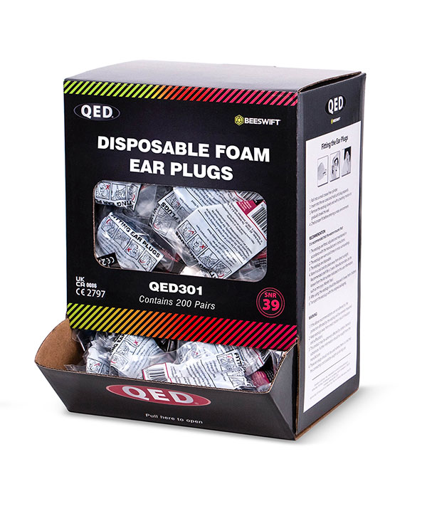 Beeswift Qed Disposable Foam Ear Plugs Blue