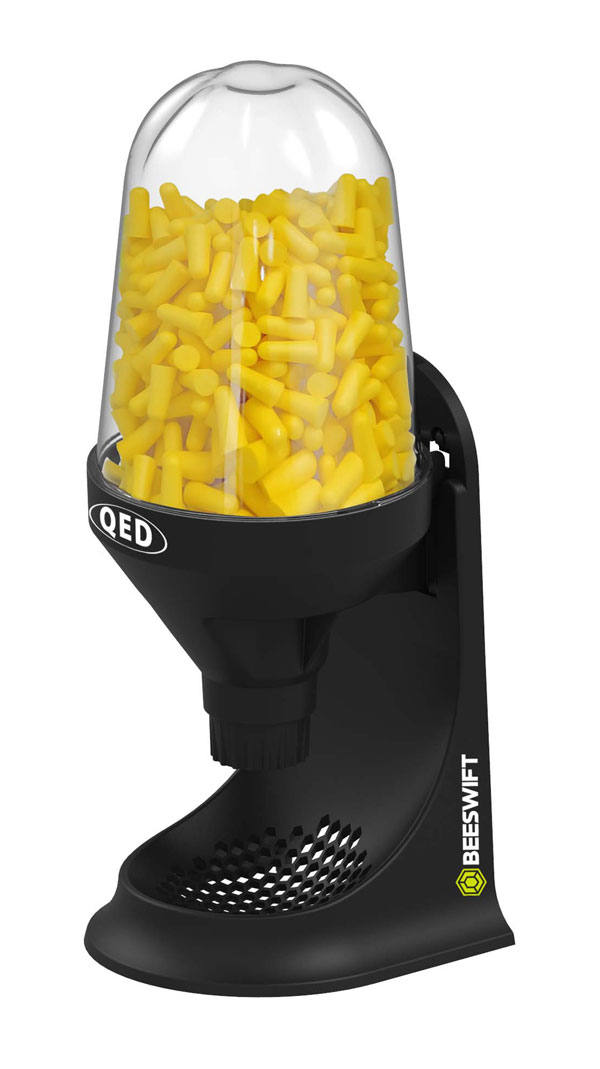 Beeswift Qed Dispenser System With 500 Foam Ear Plugs Black