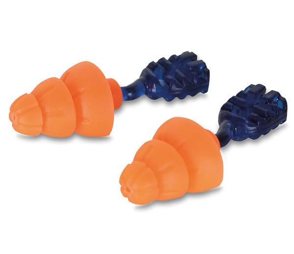 Beeswift Qed Snr34 Tri Flange Reusable Ear Plugs Orange