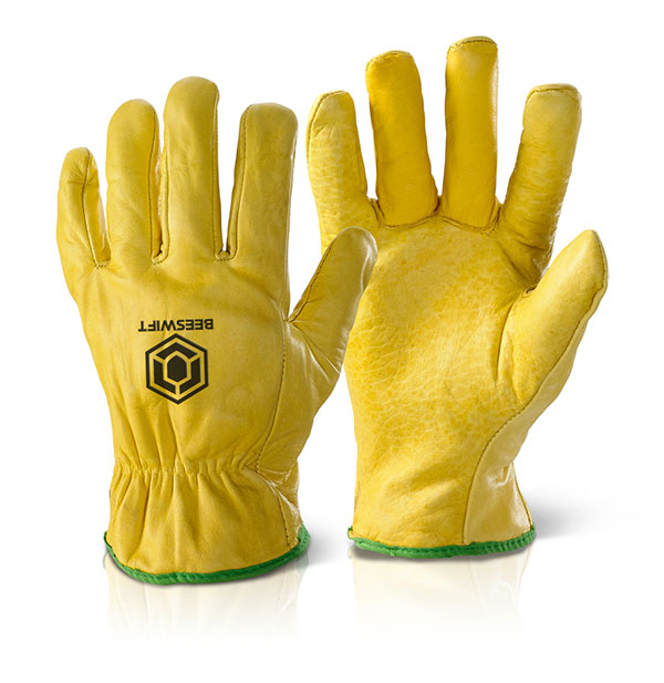 Beeswift Quality Lined Drivers Gloves Yellow