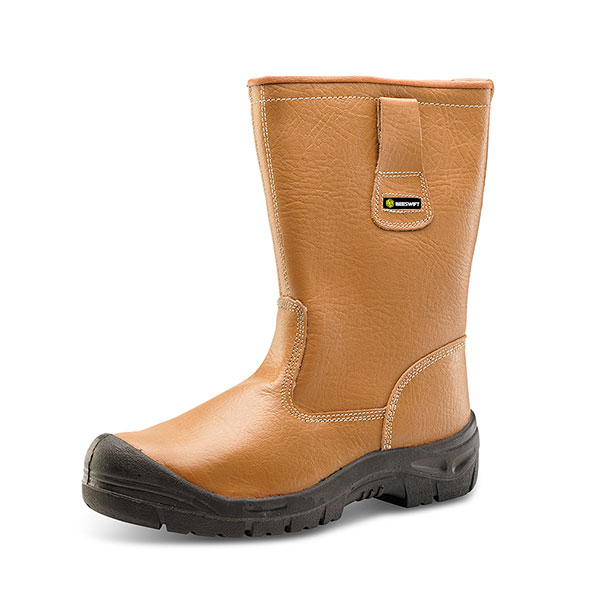 Beeswift Lined Rigger Boot With Scuff Cap Tan Beeswift Lined Rigger Boot With Scuff Cap Tan