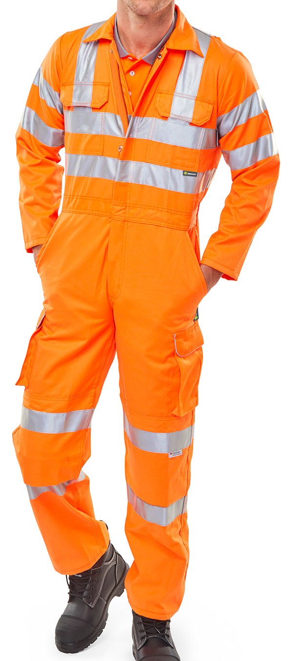 Beeswift Hi-Vis Railspec Coverall Orange Beeswift Hi-Vis Railspec Coverall Orange