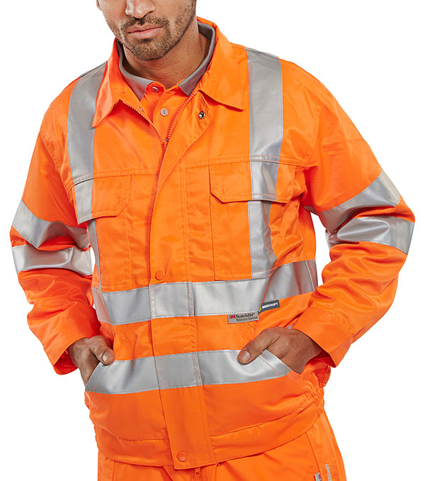 Beeswift Hi-Vis Railspec Jacket Orange Beeswift Hi-Vis Railspec Jacket Orange