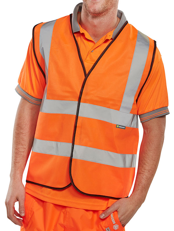 Beeswift Hi-Vis Vest Retail Packaged Orange