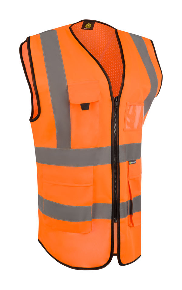 Beeswift Womens Hi-Vis Exec Waistcoat Orange Beeswift Womens Hi-Vis Exec Waistcoat Orange