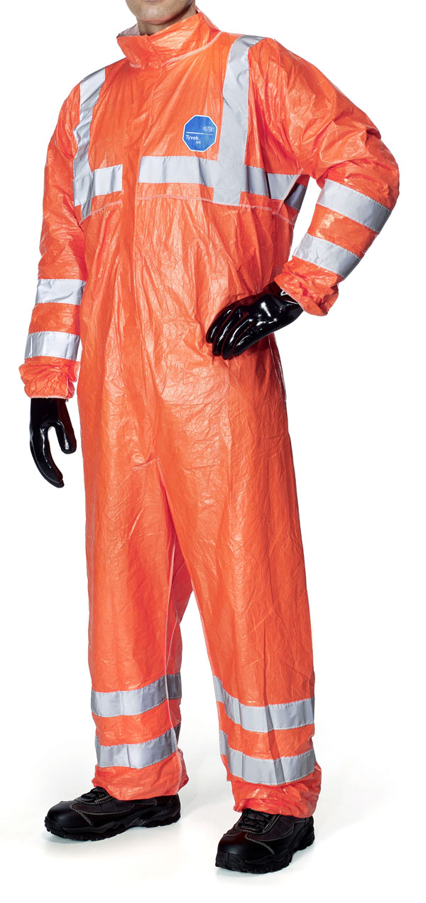 Tyvek® 500 Hi-Vis Disposable Coverall Orange Tyvek® 500 Hi-Vis Disposable Coverall Orange