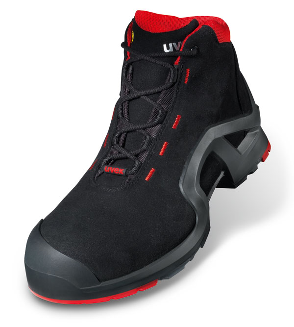 Uvex 1 X-Tended Support S3 Src Lace-Up Boots Black / Red Uvex 1 X-Tended Support S3 Src Lace-Up Boots Black / Red