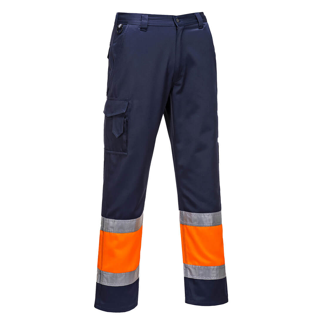 L049 Hi-Vis Lightweight Contrast Class 1 Service Trousers Orange/Navy L049 Hi-Vis Lightweight Contrast Class 1 Service Trousers Orange/Navy