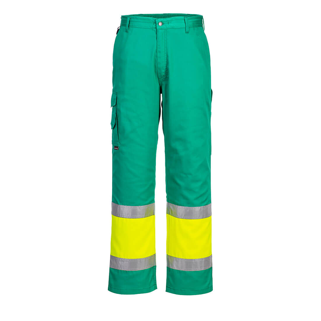 L049 Hi-Vis Lightweight Contrast Class 1 Service Trousers Yellow/Teal L049 Hi-Vis Lightweight Contrast Class 1 Service Trousers Yellow/Teal