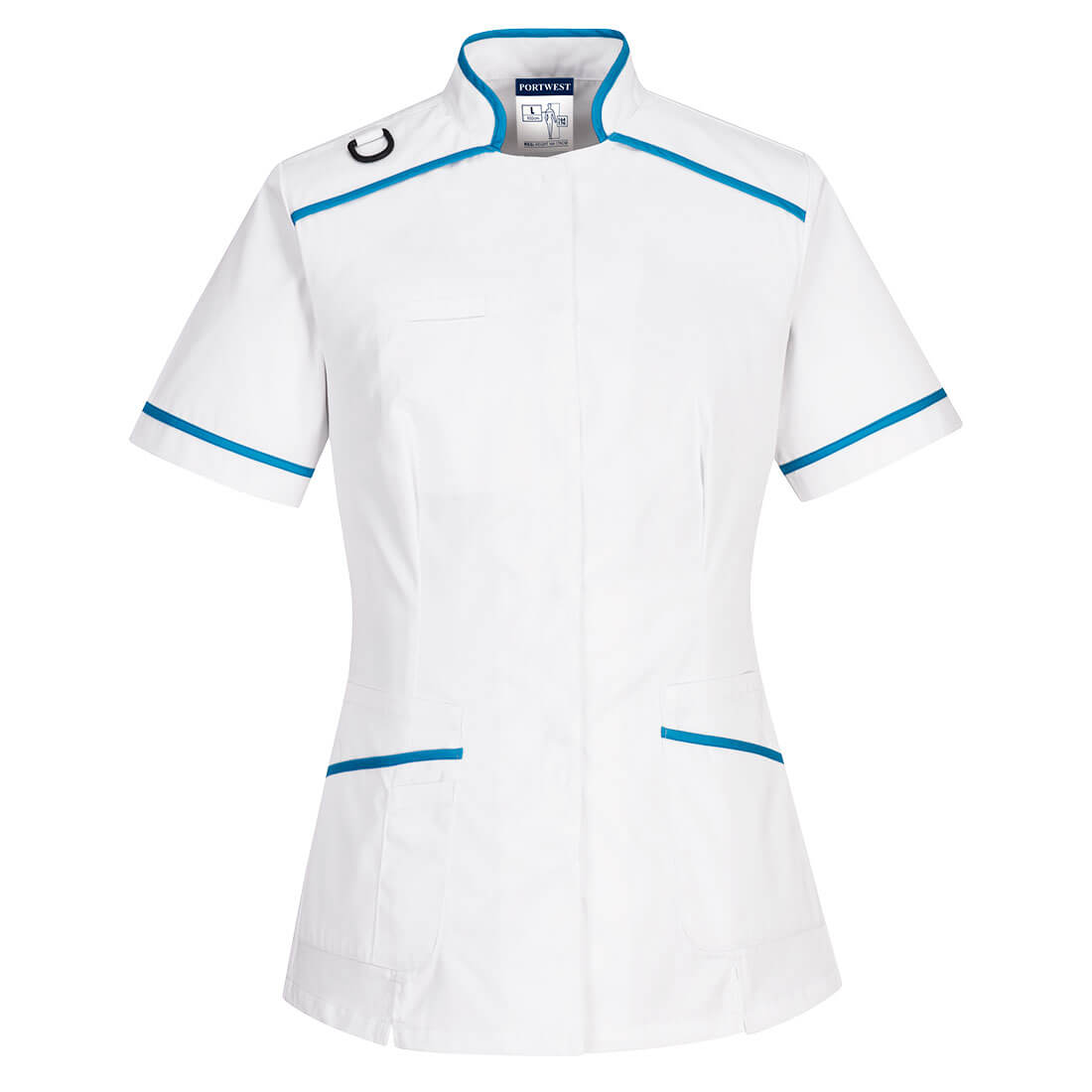 LW21 Medical Tunic White/Aqua LW21 Medical Tunic White/Aqua