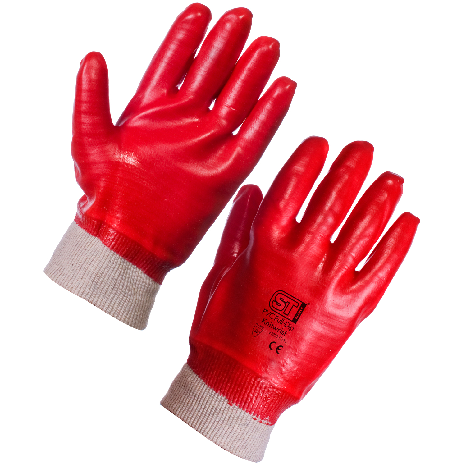 Red PVC Dip Knit Wrist – Full Dip