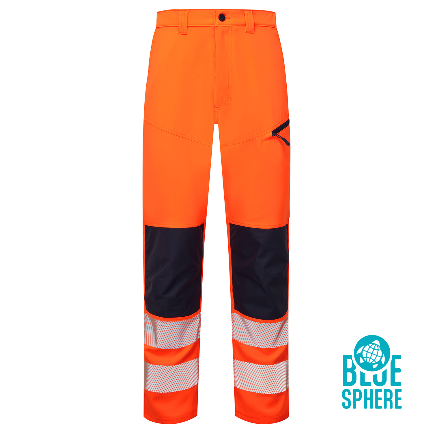 Orange Essentials Hi Vis Eco Coolair 4-Way Stretch Orange Trousers Orange Essentials Hi Vis Eco Coolair 4-Way Stretch Orange Trousers
