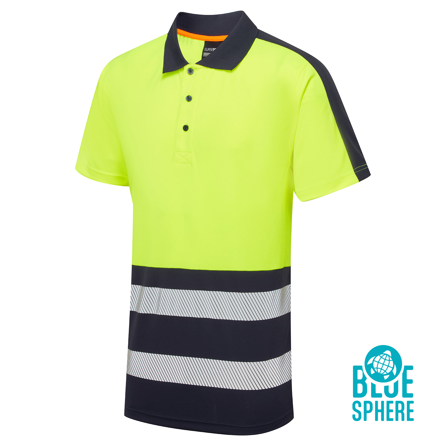 Yellow Essentials Hi-Vis Eco Coolair Yellow Polo Shirt Yellow Essentials Hi-Vis Eco Coolair Yellow Polo Shirt