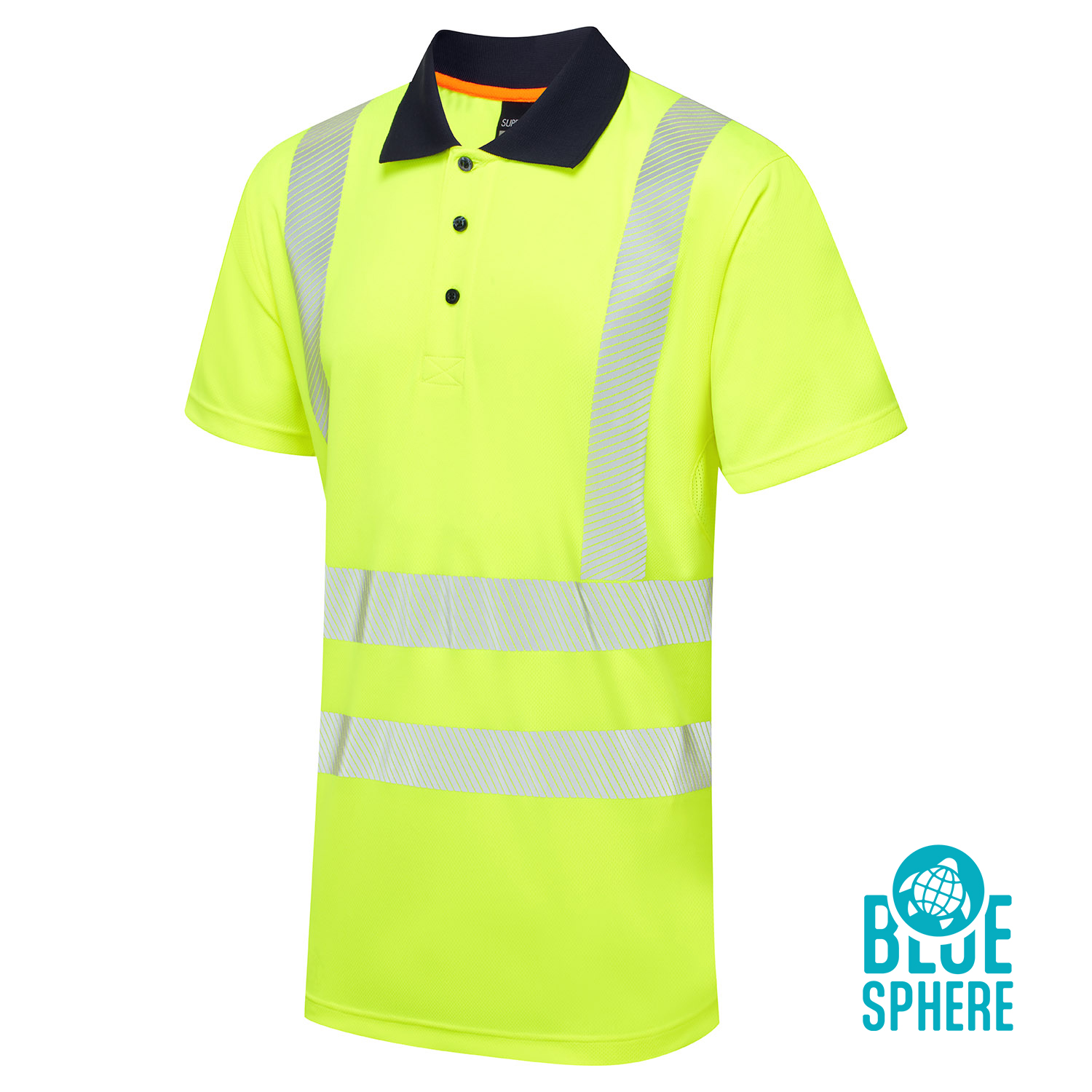 Yellow Essentials Hi-Vis Eco CoolMax Yellow Polo