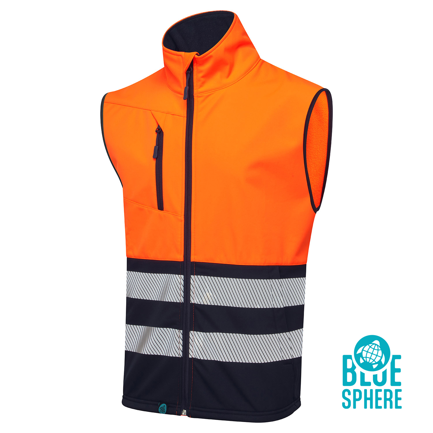 Orange Essentials Hi Vis Eco Coolair Orange Softshell Gilet