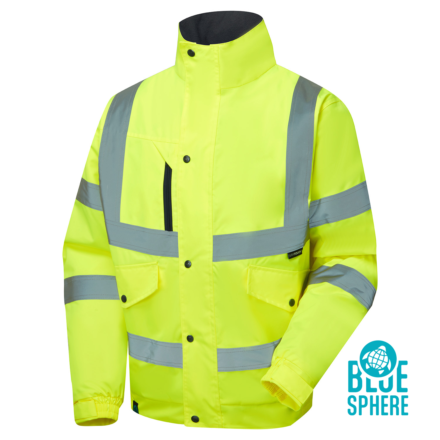 Yellow Supertouch Eco Hi Vis Yellow Bomber Jacket Yellow Supertouch Eco Hi Vis Yellow Bomber Jacket