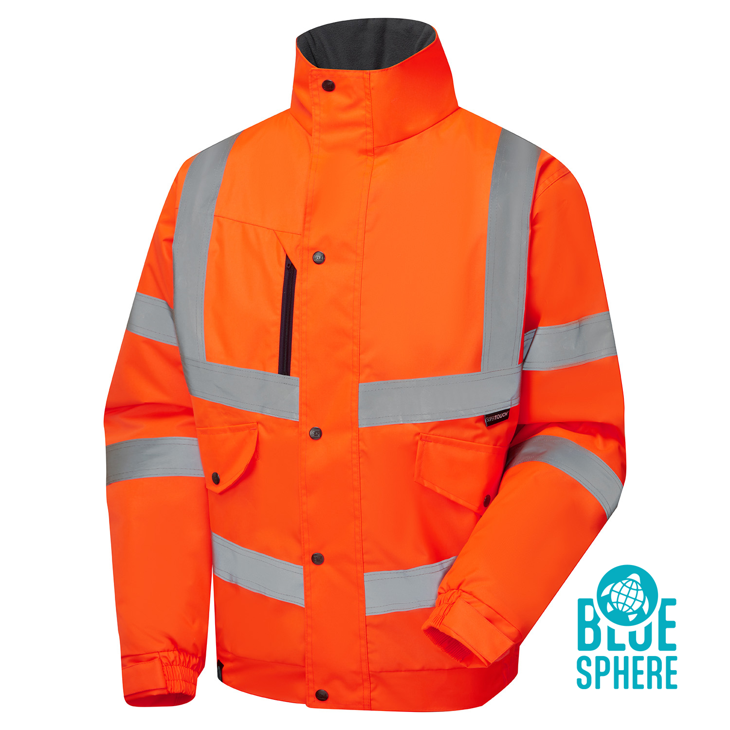 Orange Supertouch Eco Hi Vis Orange Bomber Jacket