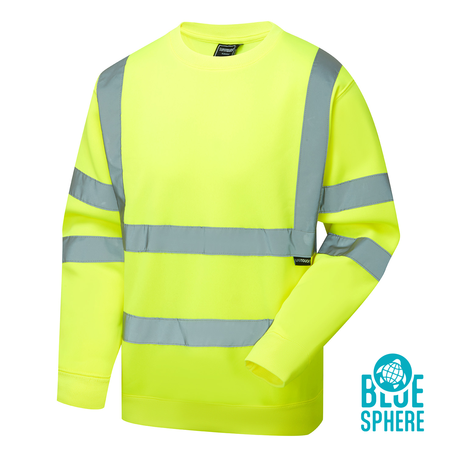 Yellow Supertouch Eco Hi Vis Yellow Sweatshirt