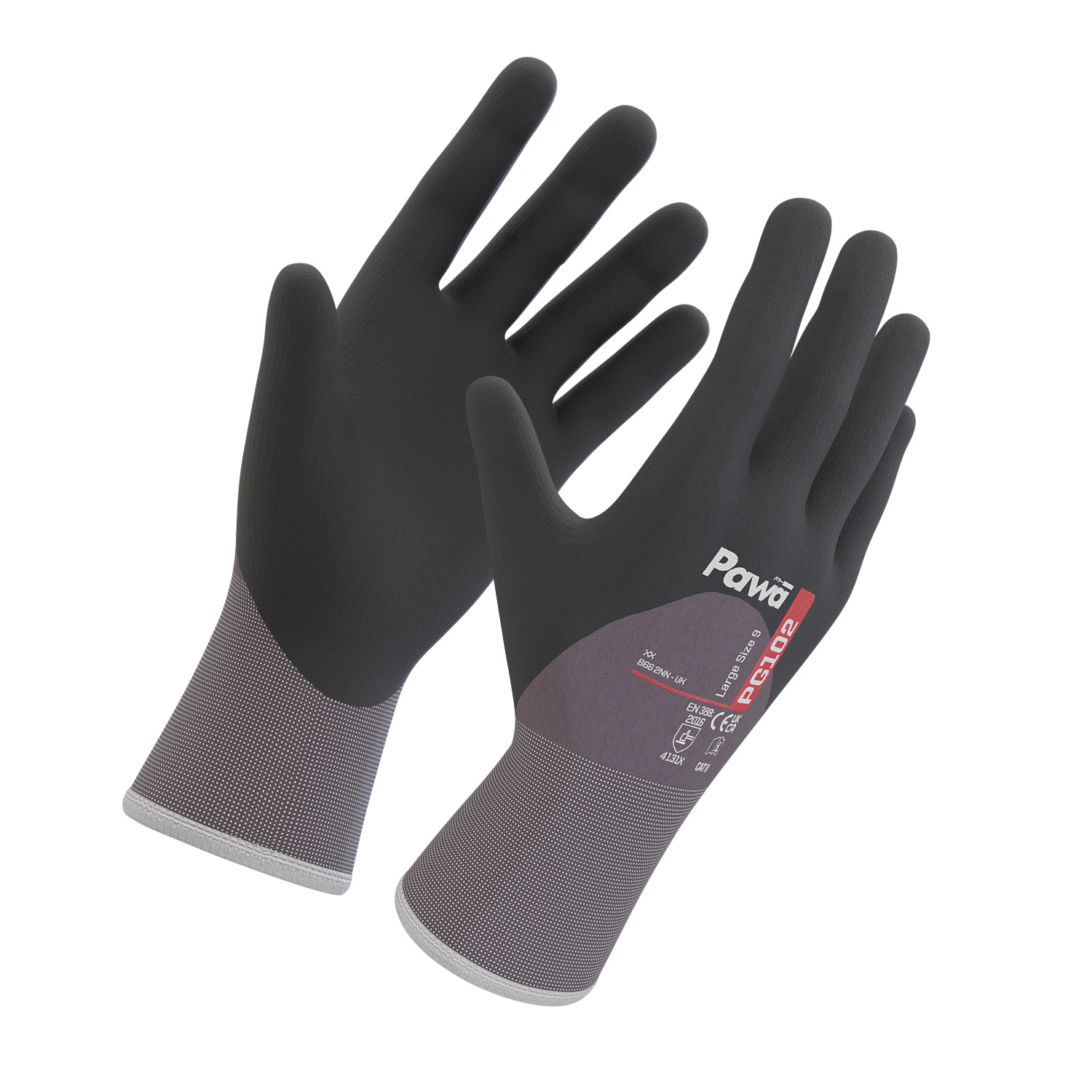 Grey/Black Pawa PG102 Gloves Grey/Black Pawa PG102 Gloves