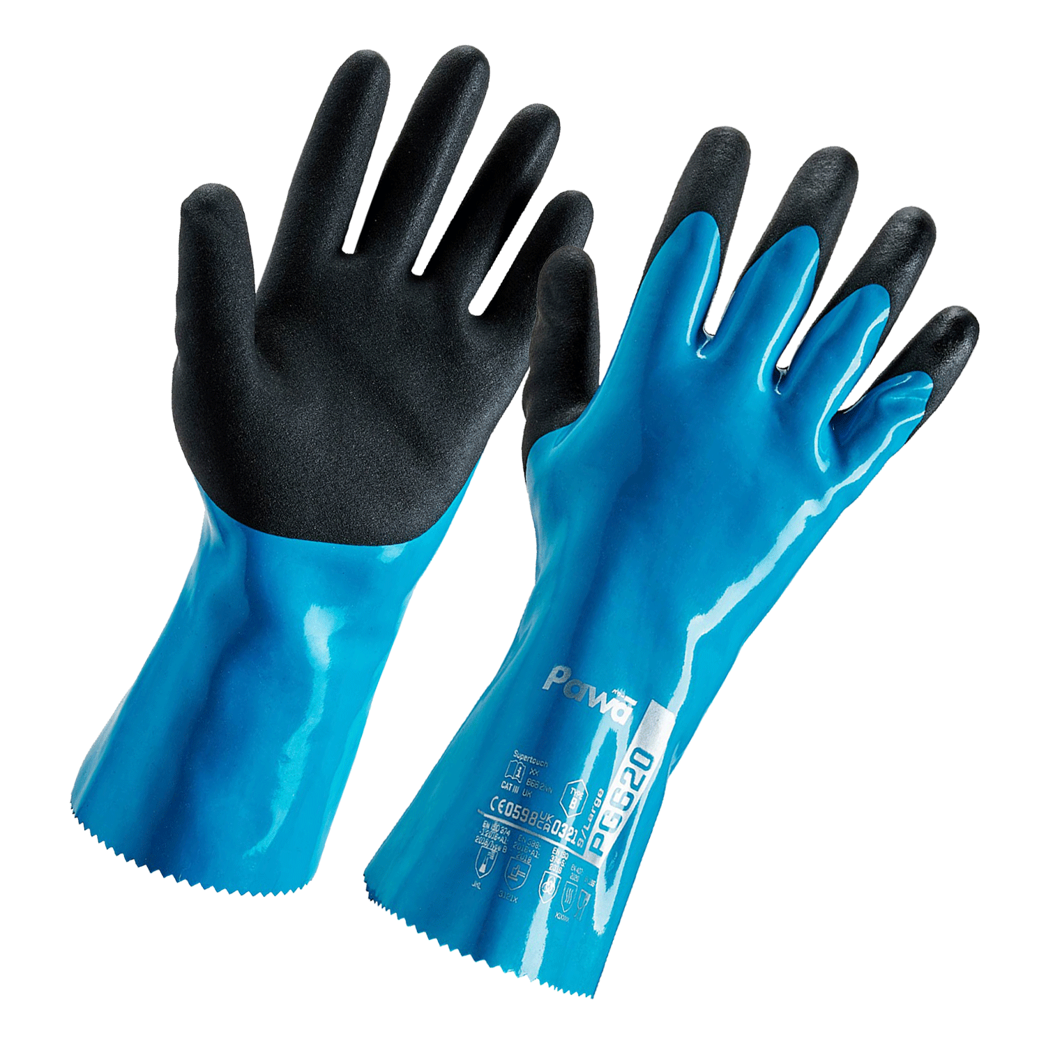 Teal Pawa PG620 Type B Chemical Resistant Gauntlet Teal Pawa PG620 Type B Chemical Resistant Gauntlet