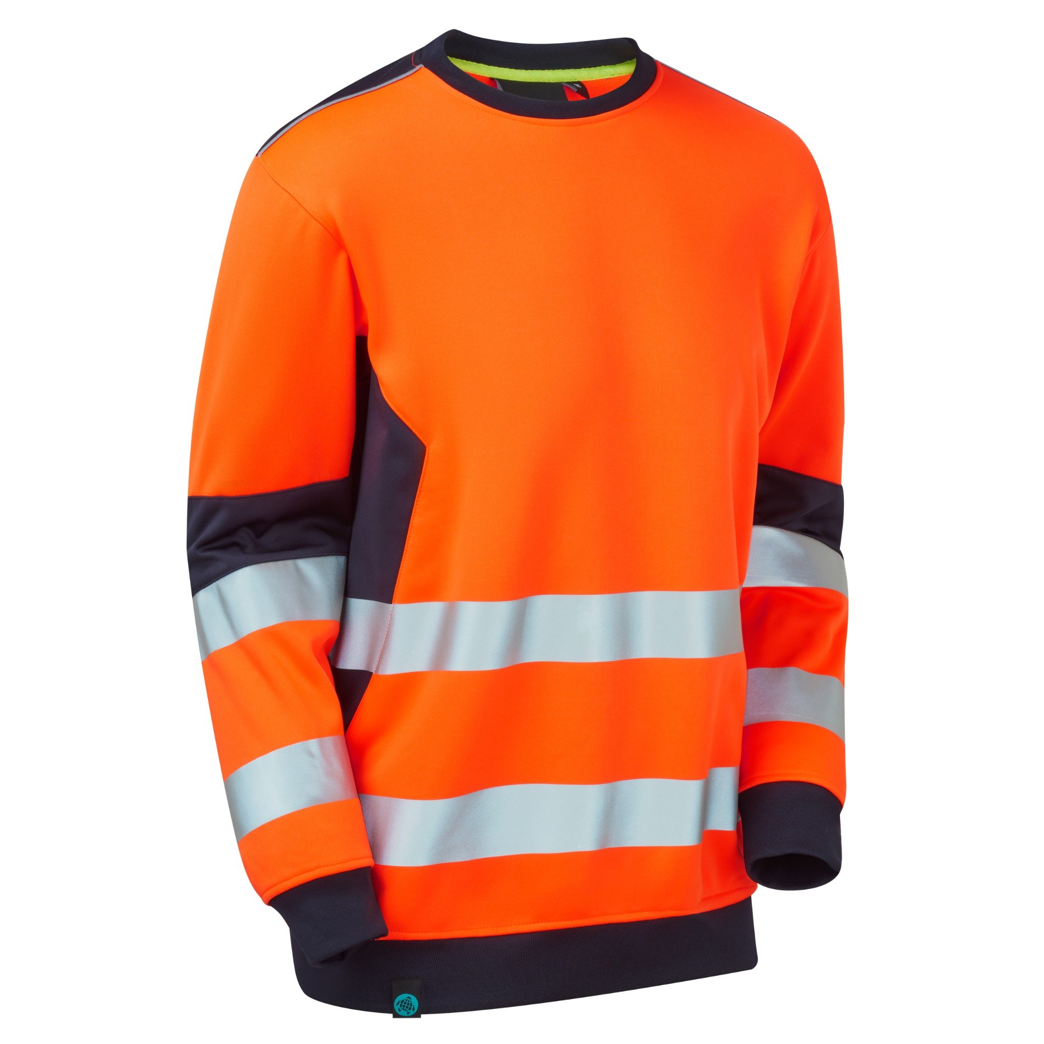 Orange/Navy System Hi-Vis ECO Crew Neck Orange Sweatshirt Orange/Navy System Hi-Vis ECO Crew Neck Orange Sweatshirt