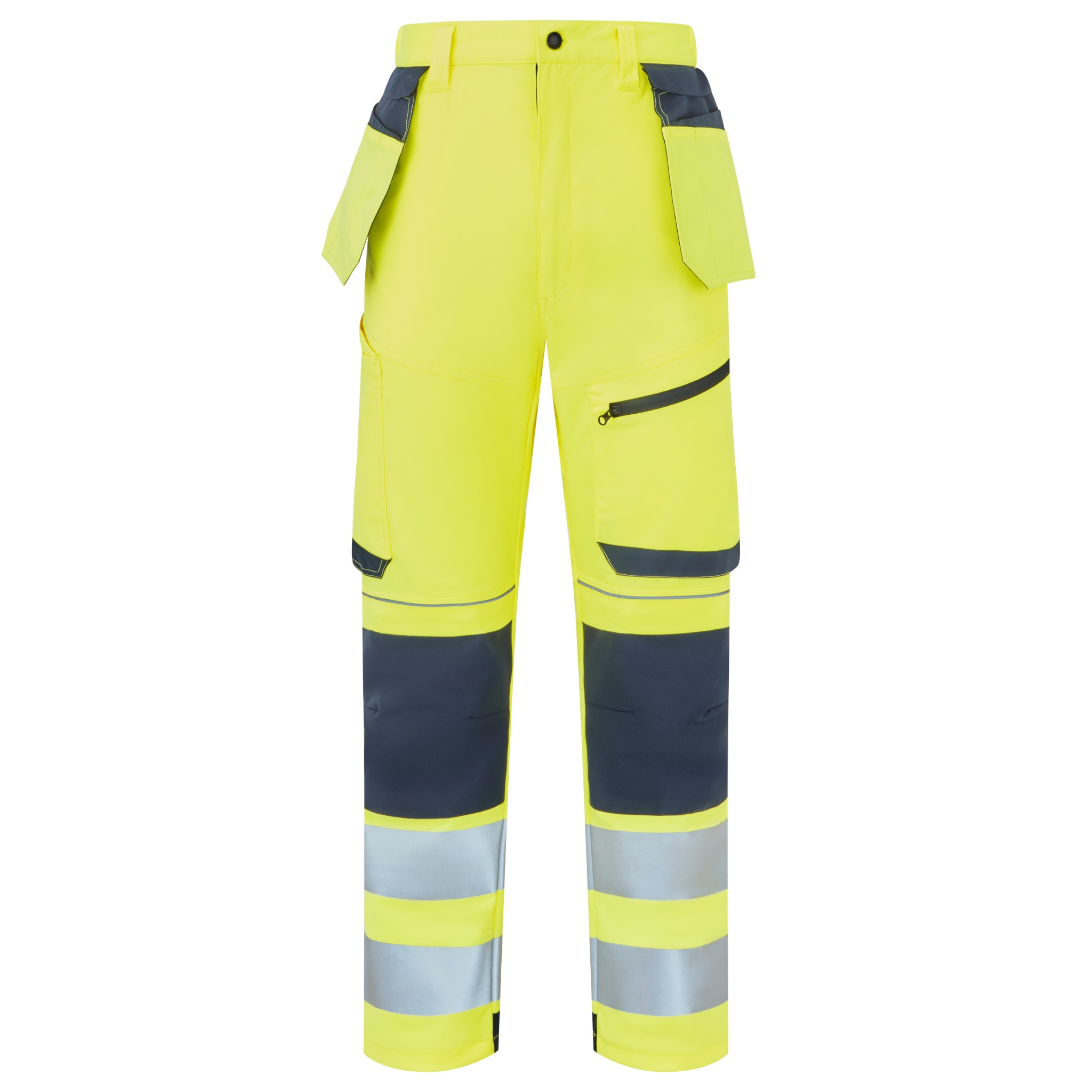 Yellow/Navy System Hi-Vis Eco Stretch Removable Holster Yellow Trousers