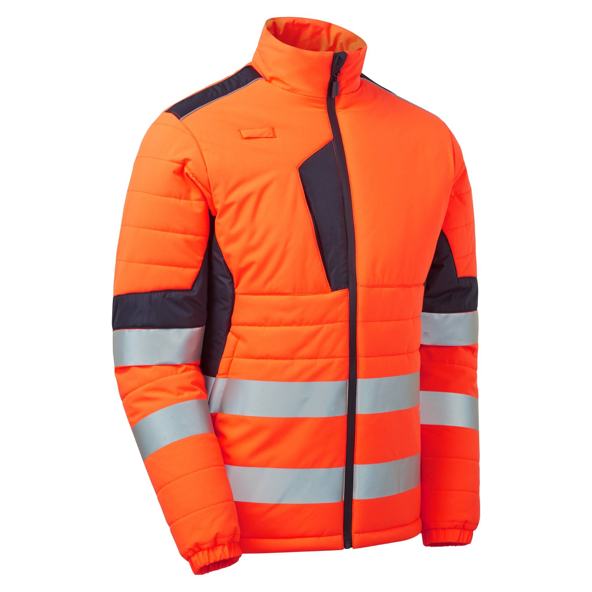 Orange/Navy System High Vis Eco Two Tone Orange Thermal Baffle Jacket
