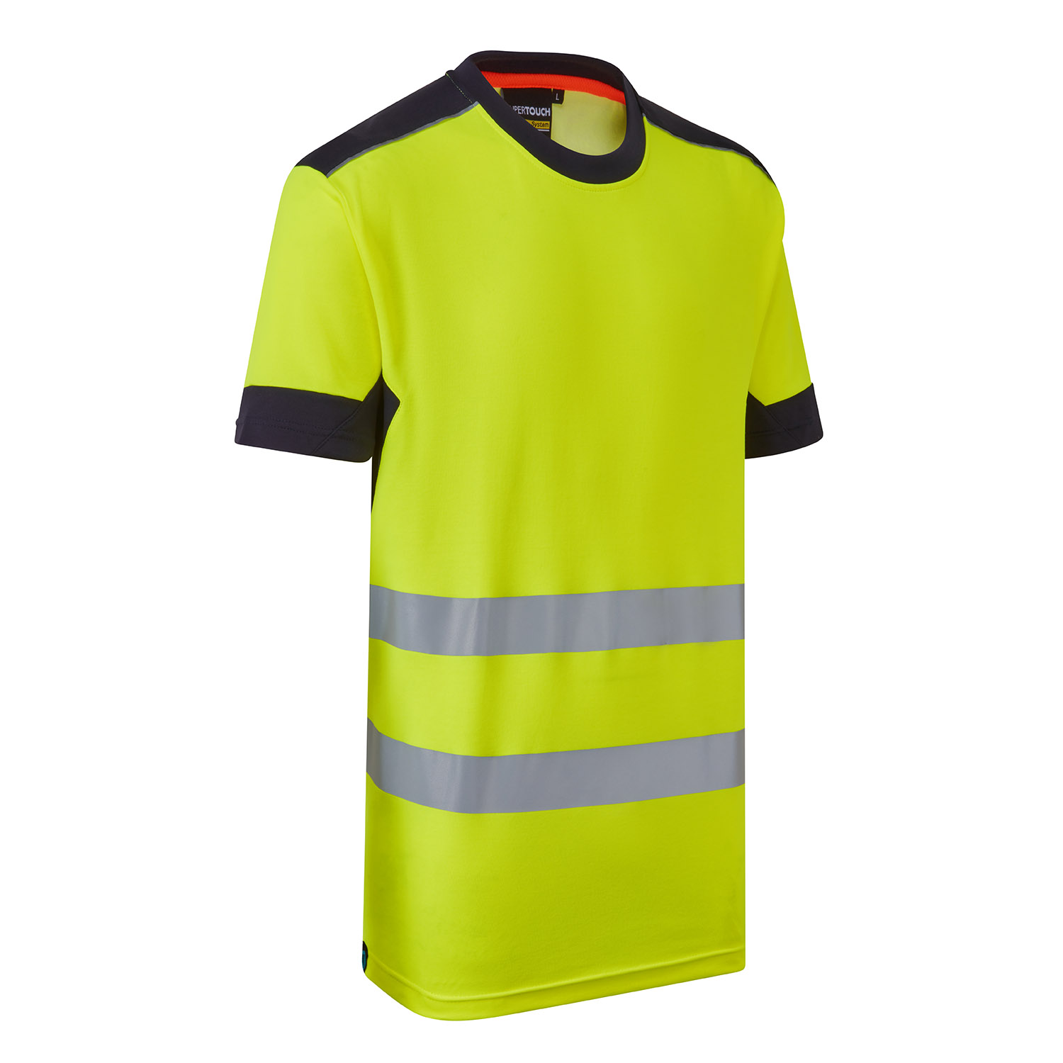 Yellow/Navy System Hi-Vis Eco CottonCool Yellow T-Shirt
