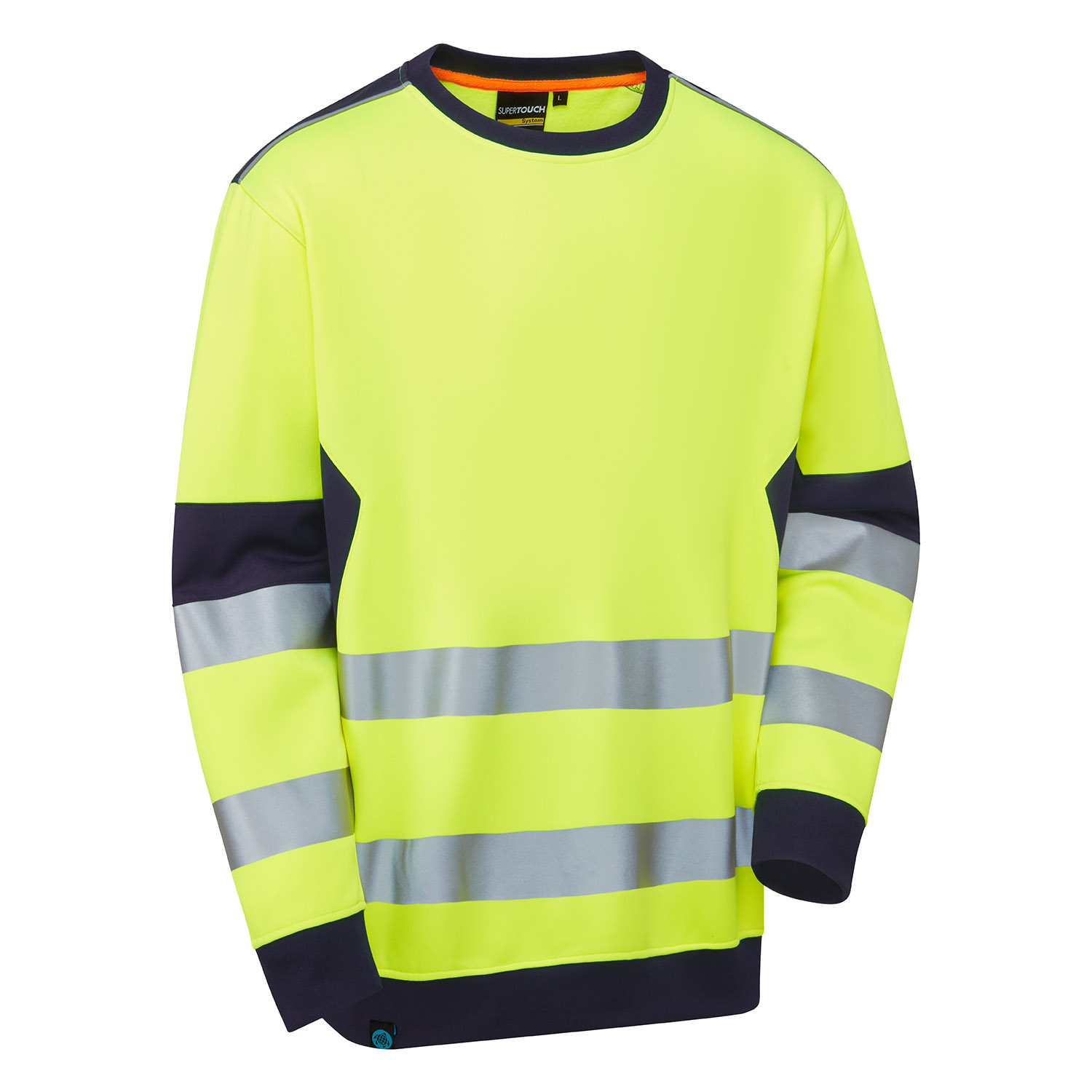 Yellow/Navy System Hi-Vis ECO Crew Neck Yellow Sweatshirt Yellow/Navy System Hi-Vis ECO Crew Neck Yellow Sweatshirt