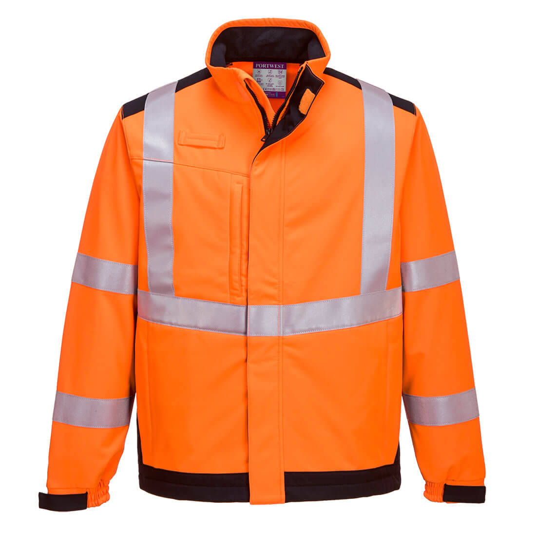 MV72 Modaflame Softshell Hi-Vis Multi-Norm FR Jacket Orange/Navy MV72 Modaflame Softshell Hi-Vis Multi-Norm FR Jacket Orange/Navy