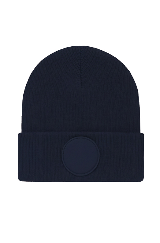 UC412 Navy Circular Patch Beanie UC412 Navy Circular Patch Beanie