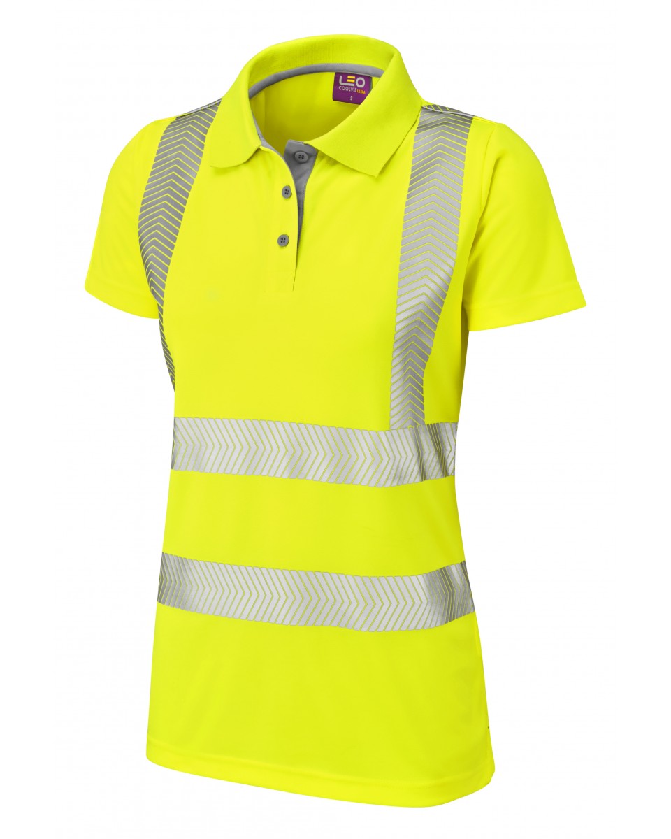 PIPPACOTT ISO 20471 Cl 2 Coolviz Plus Women’s Polo Shirt HV YELLOW