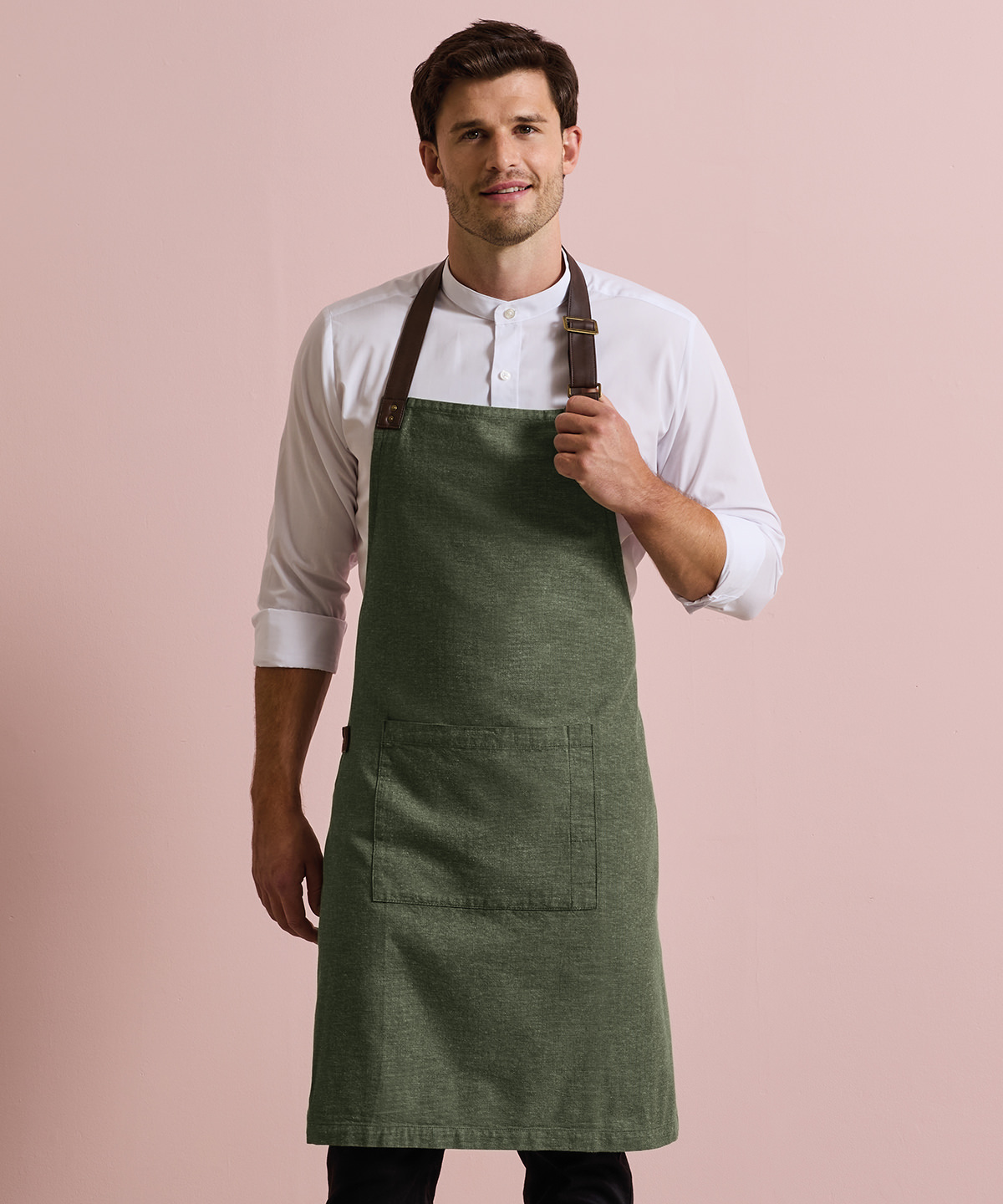 PR144 Annex Oxford bib apron Blue