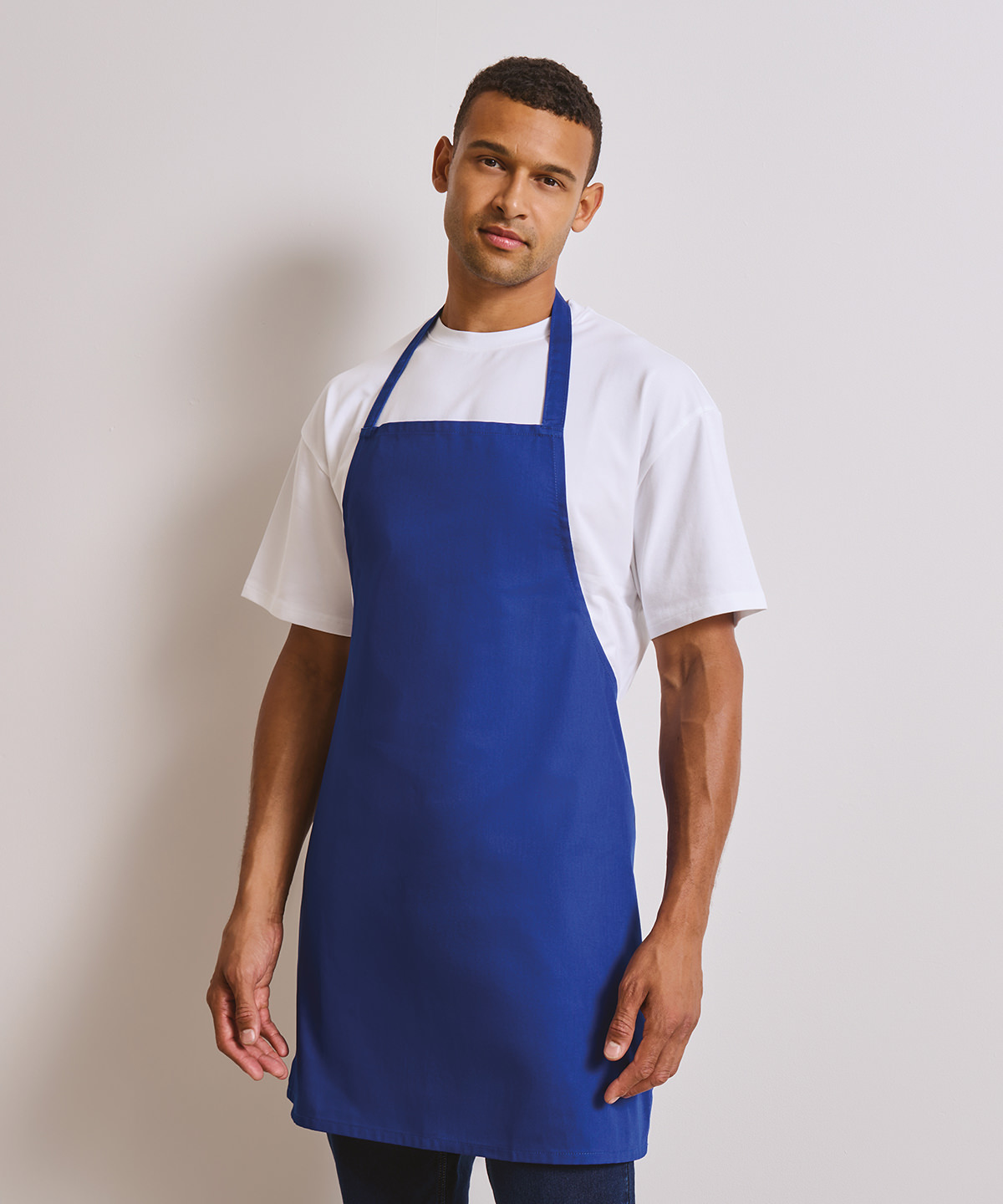 PR165 Essential bib apron Blue