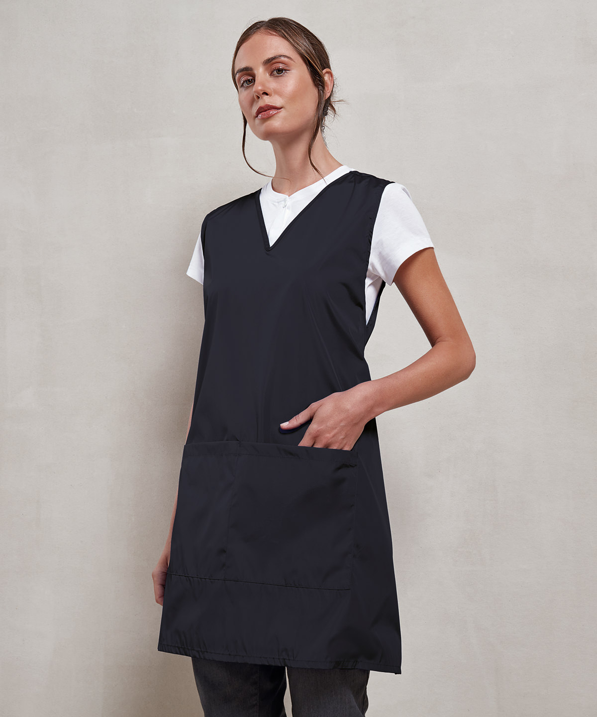 PR174 Waterproof wrap around tunic Black
