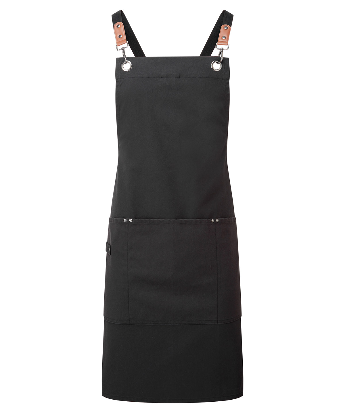 PR182 Clip ‘n’ Clasp cross-back bib apron Black PR182 Clip ‘n’ Clasp cross-back bib apron Black
