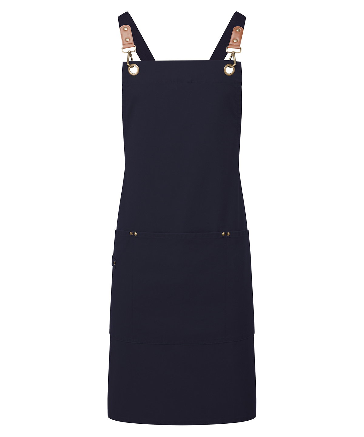 PR182 Clip ‘n’ Clasp cross-back bib apron Blue