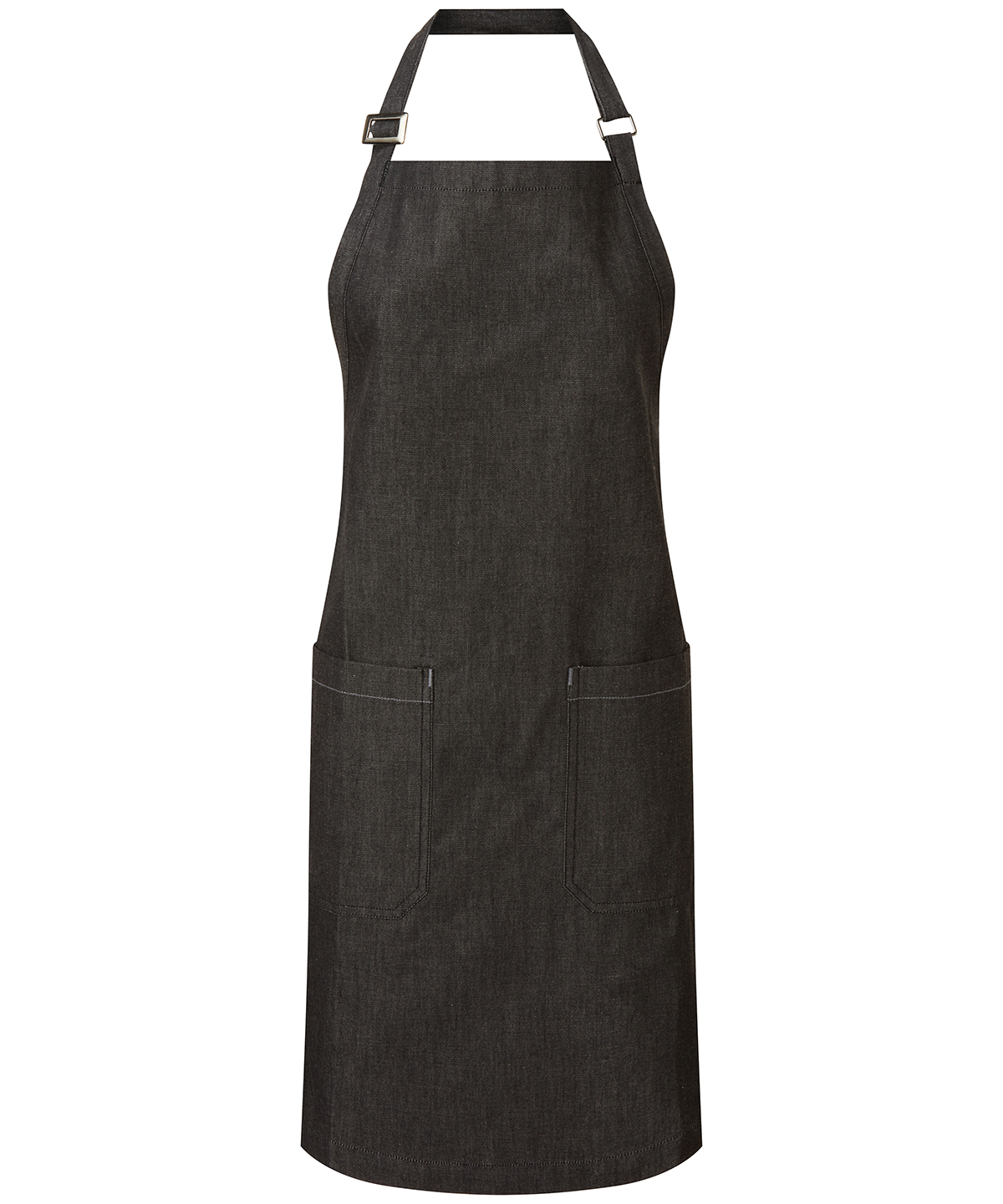 PR113 Cotton denim bib apron, organic and Fairtrade certified Black PR113 Cotton denim bib apron, organic and Fairtrade certified Black