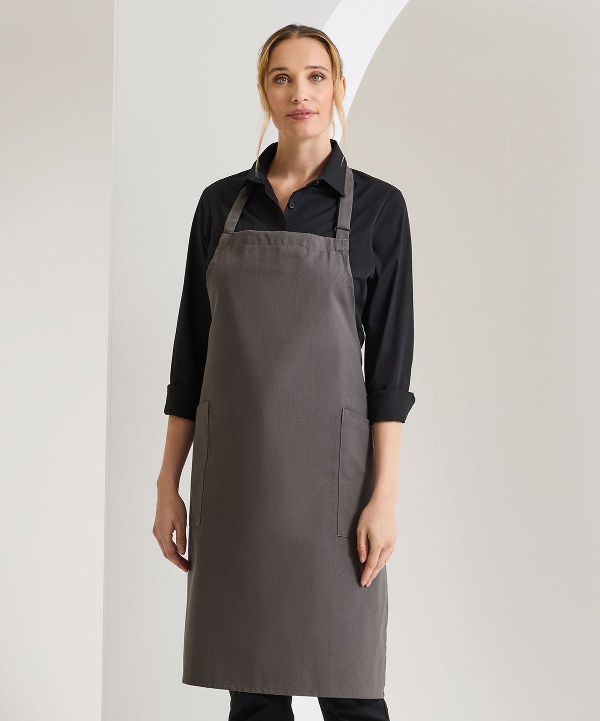 PR120 Recycled Polyester & Organic Cotton Apron Red