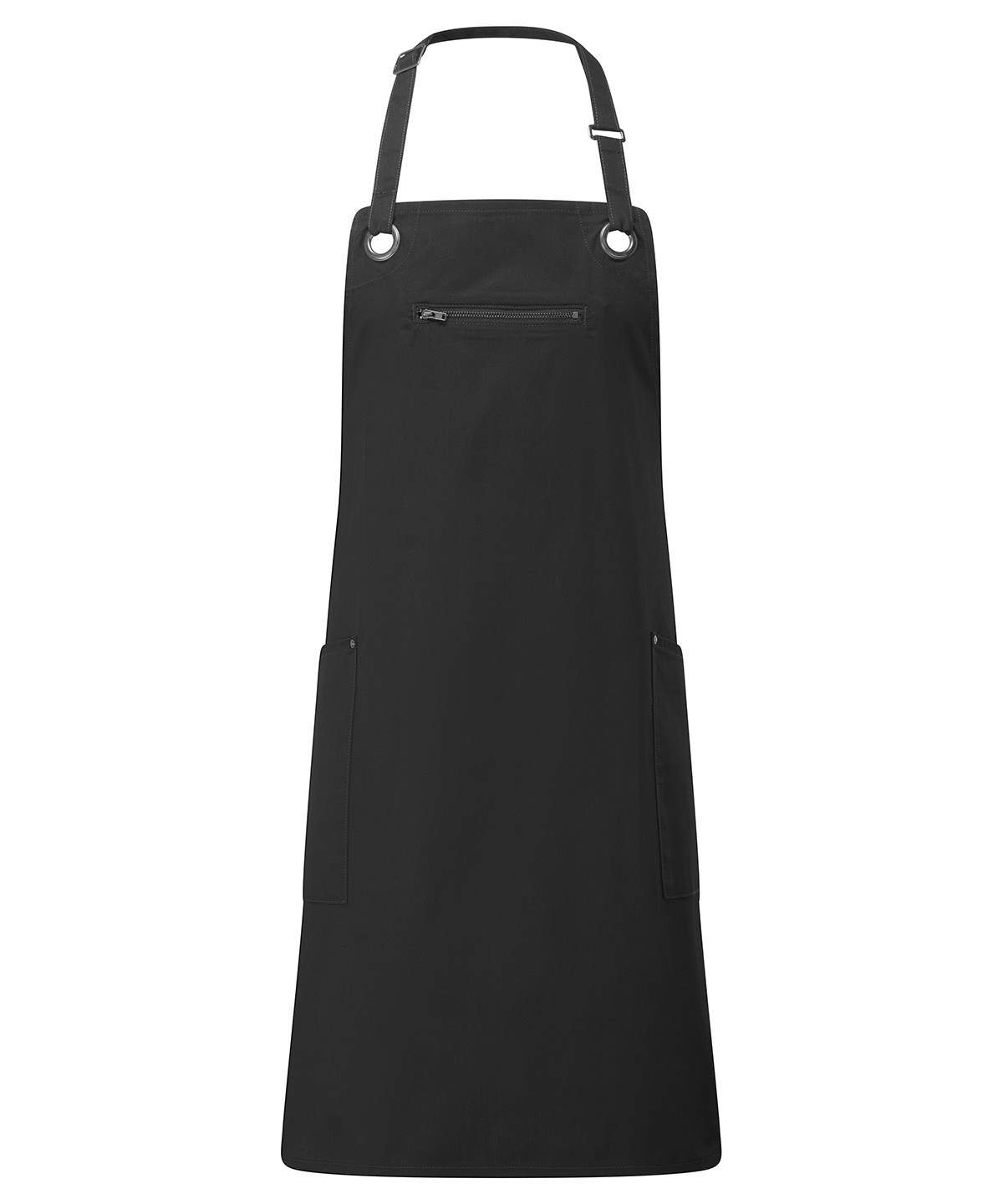 PR121 ‘Barley’ Contrast Stitch Bib Apron Black PR121 ‘Barley’ Contrast Stitch Bib Apron Black
