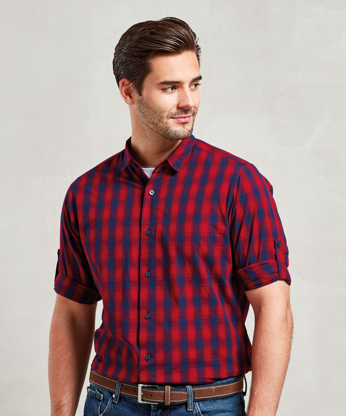 PR250 Mulligan check cotton long sleeve shirt Pattern