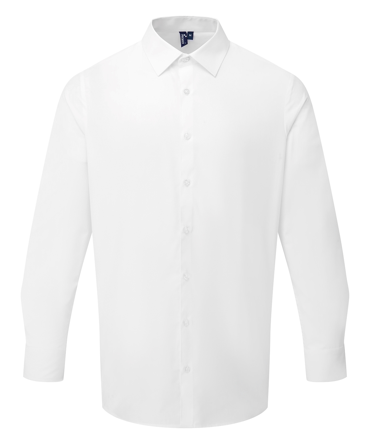PR203 Long sleeve ‘Recyclight’ poplin shirt White