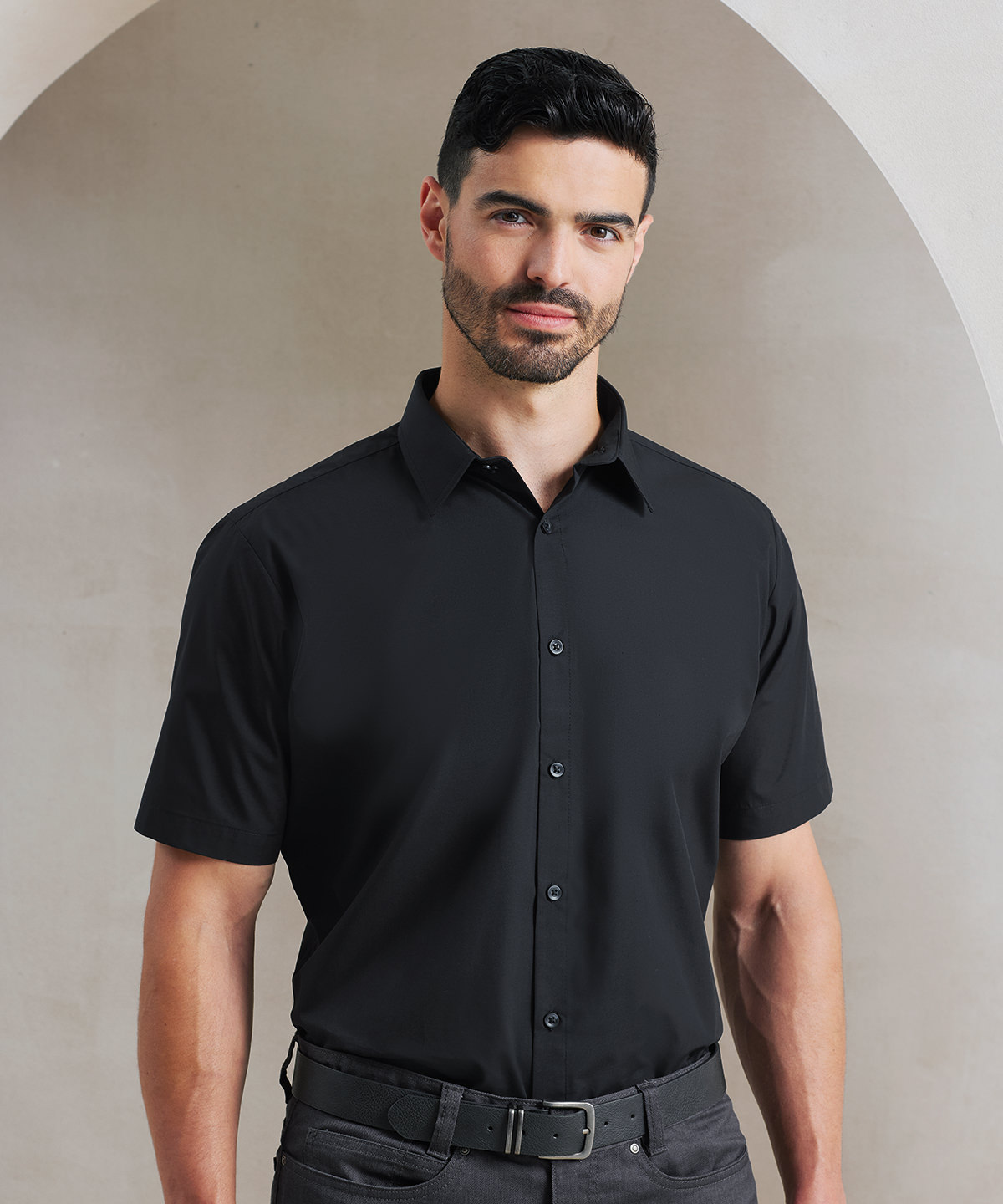 PR209 Supreme poplin short sleeve shirt Black