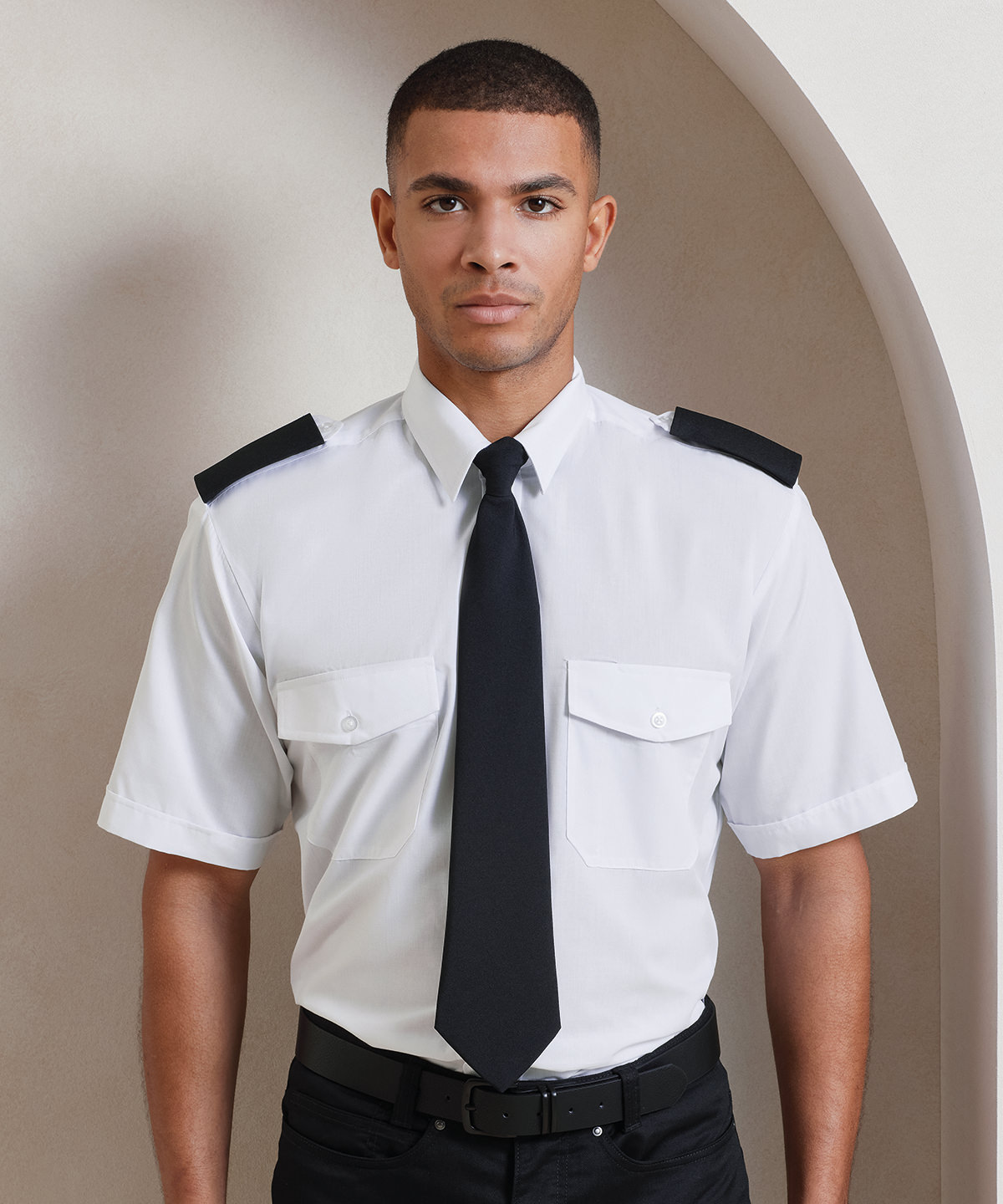PR212 Short sleeve pilot shirt Blue