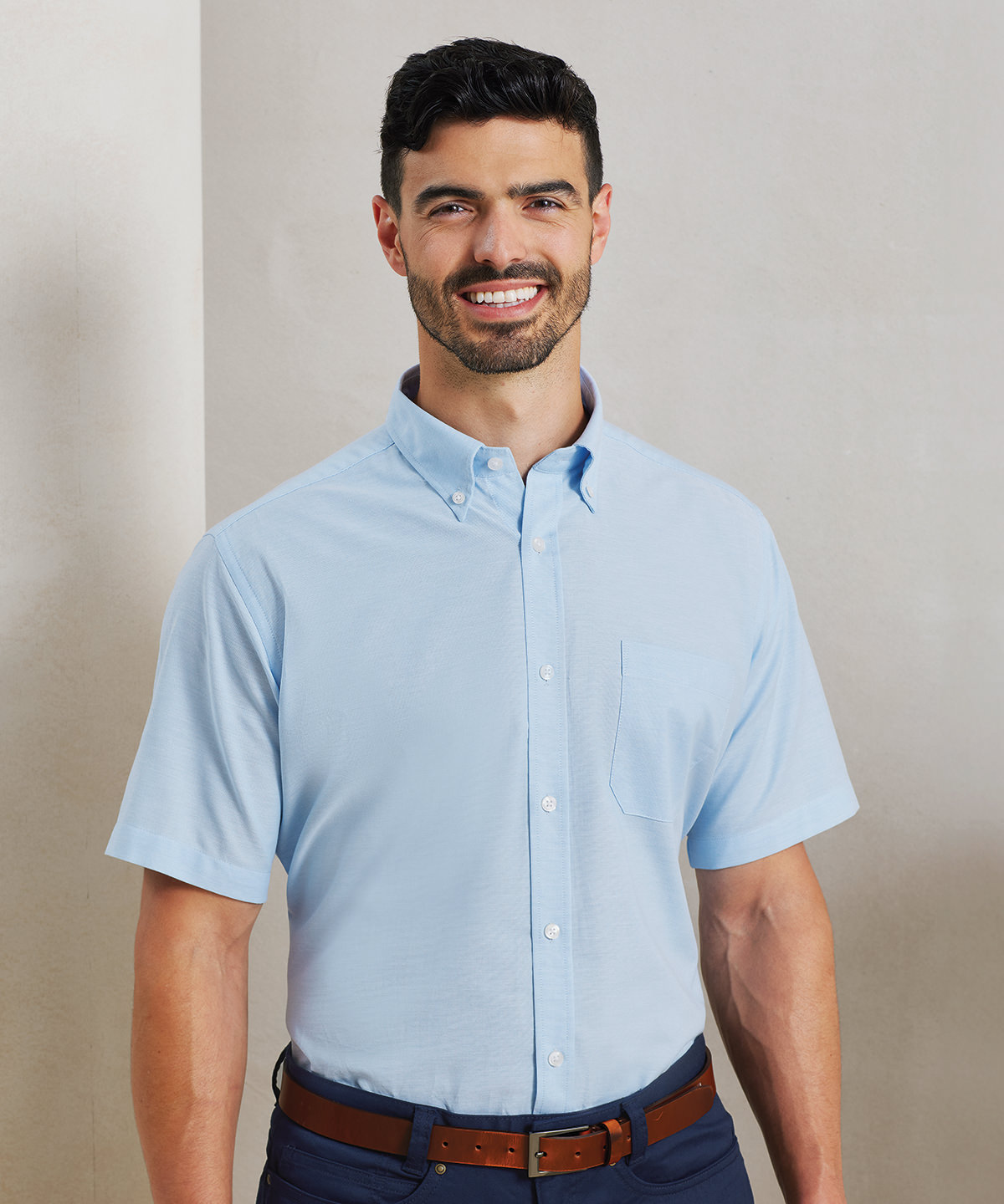 PR236 Signature Oxford short sleeve shirt Black