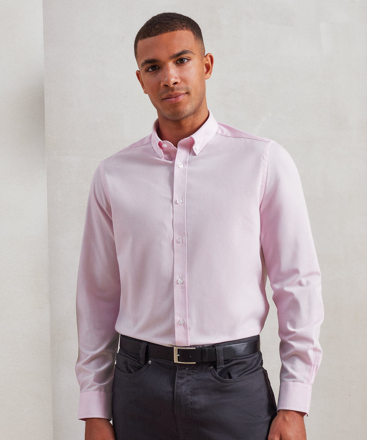 PR238 Cotton-rich Oxford stripes shirt Pattern