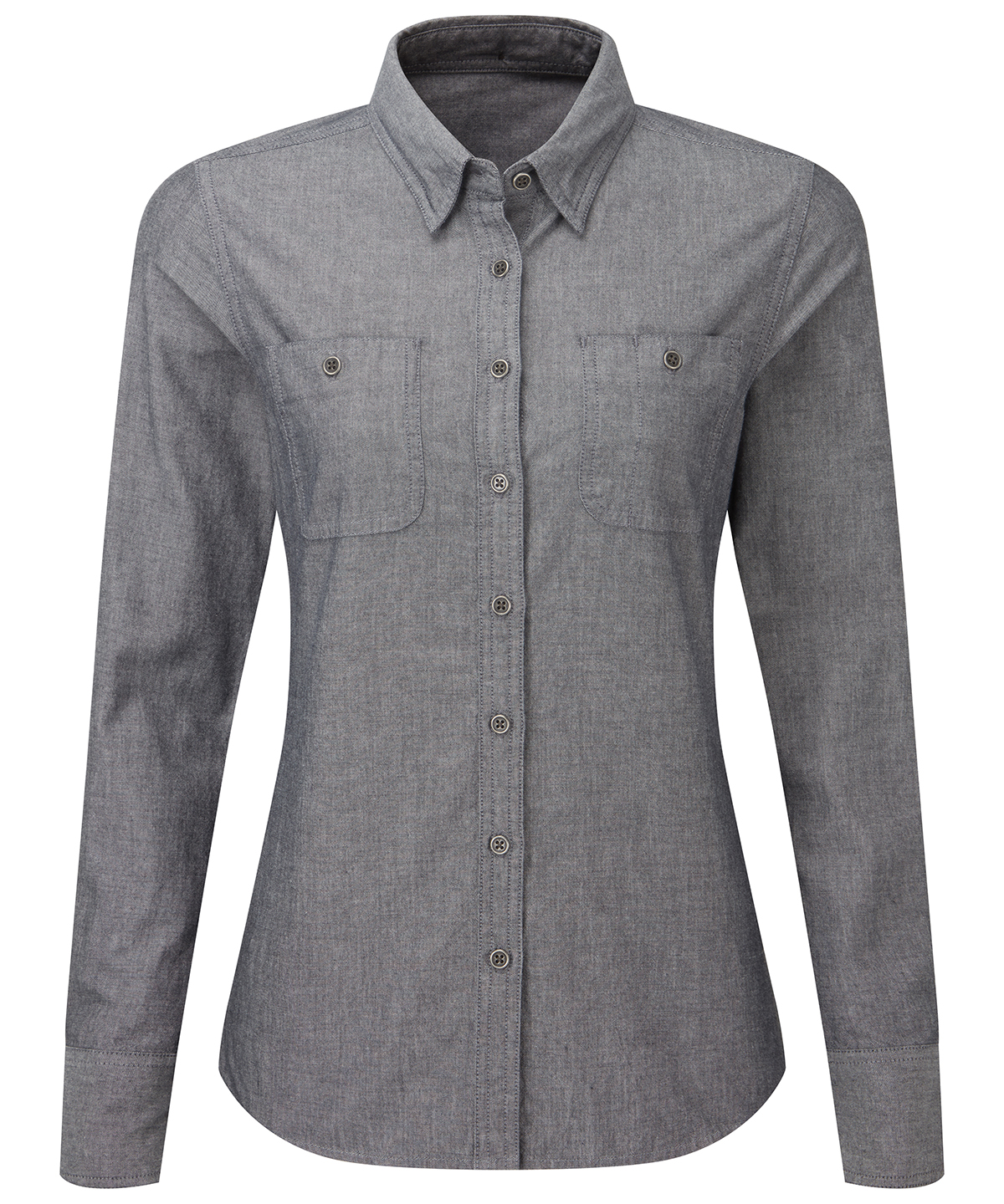 PR347 Women’s Chambray shirt, organic and Fairtrade certified Grey PR347 Women’s Chambray shirt, organic and Fairtrade certified Grey