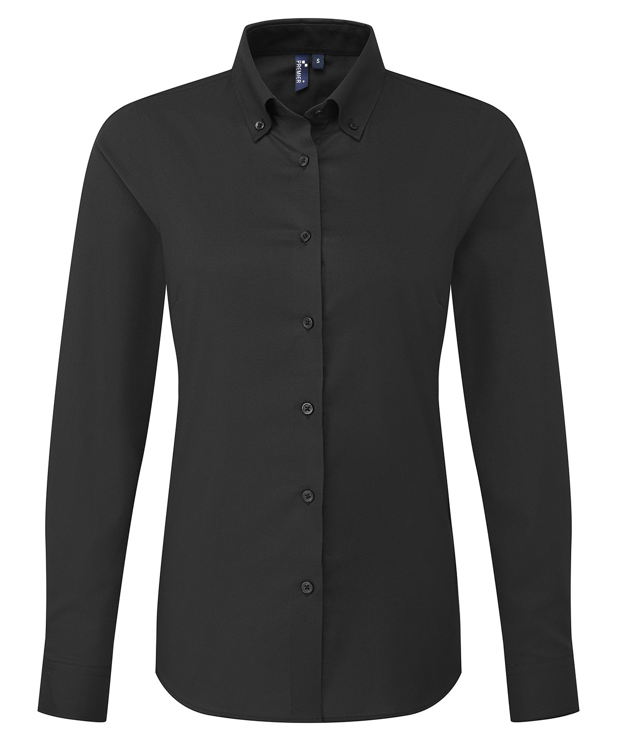 PR384 Women’s ‘Supreme’ Oxford long sleeve shirt Black