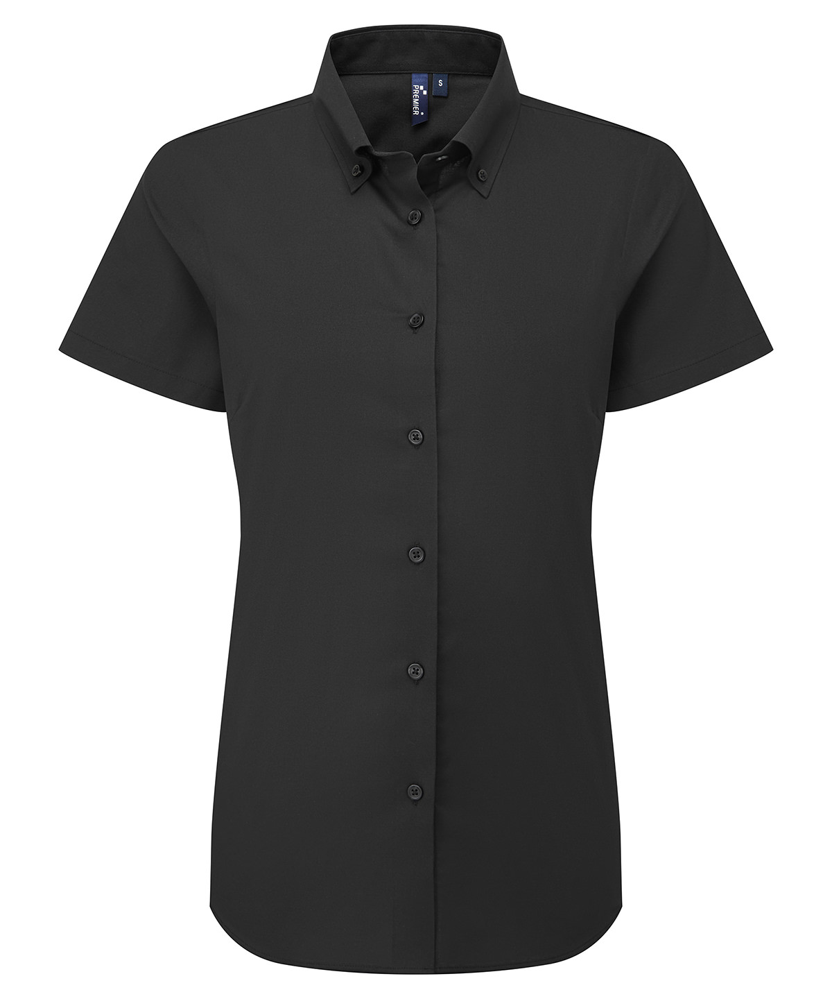 PR386 Women’s ‘Supreme’ Oxford short sleeve shirt Black PR386 Women’s ‘Supreme’ Oxford short sleeve shirt Black