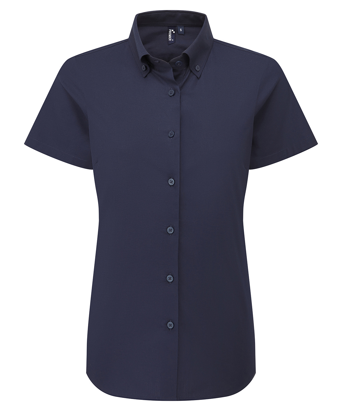 PR386 Women’s ‘Supreme’ Oxford short sleeve shirt Blue